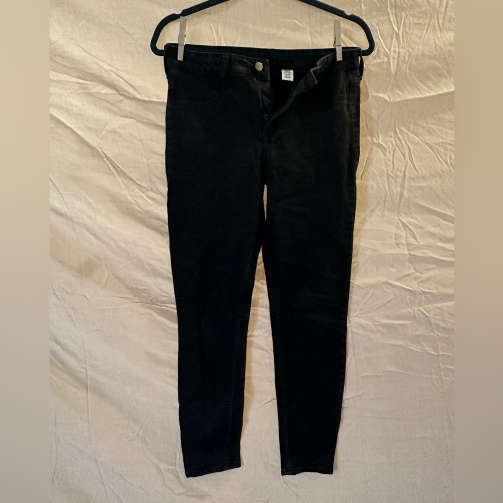 Black denim skinny jeans
